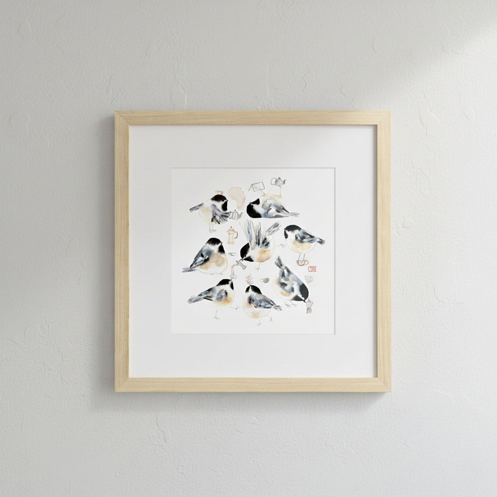 Framed Giclée Art Print "Morning Meeting"