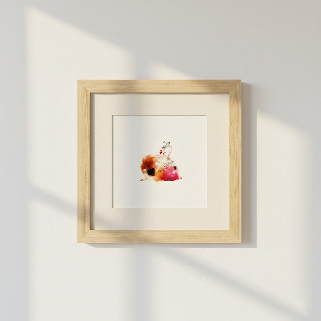 Framed Giclée Art Print "Coffee Hen"