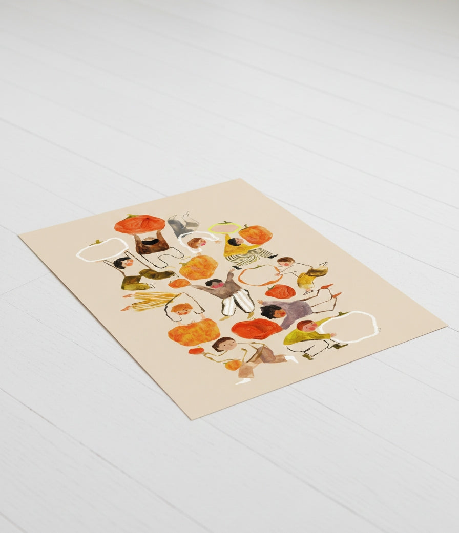 Art Print "Pumpkins" 12"x16"