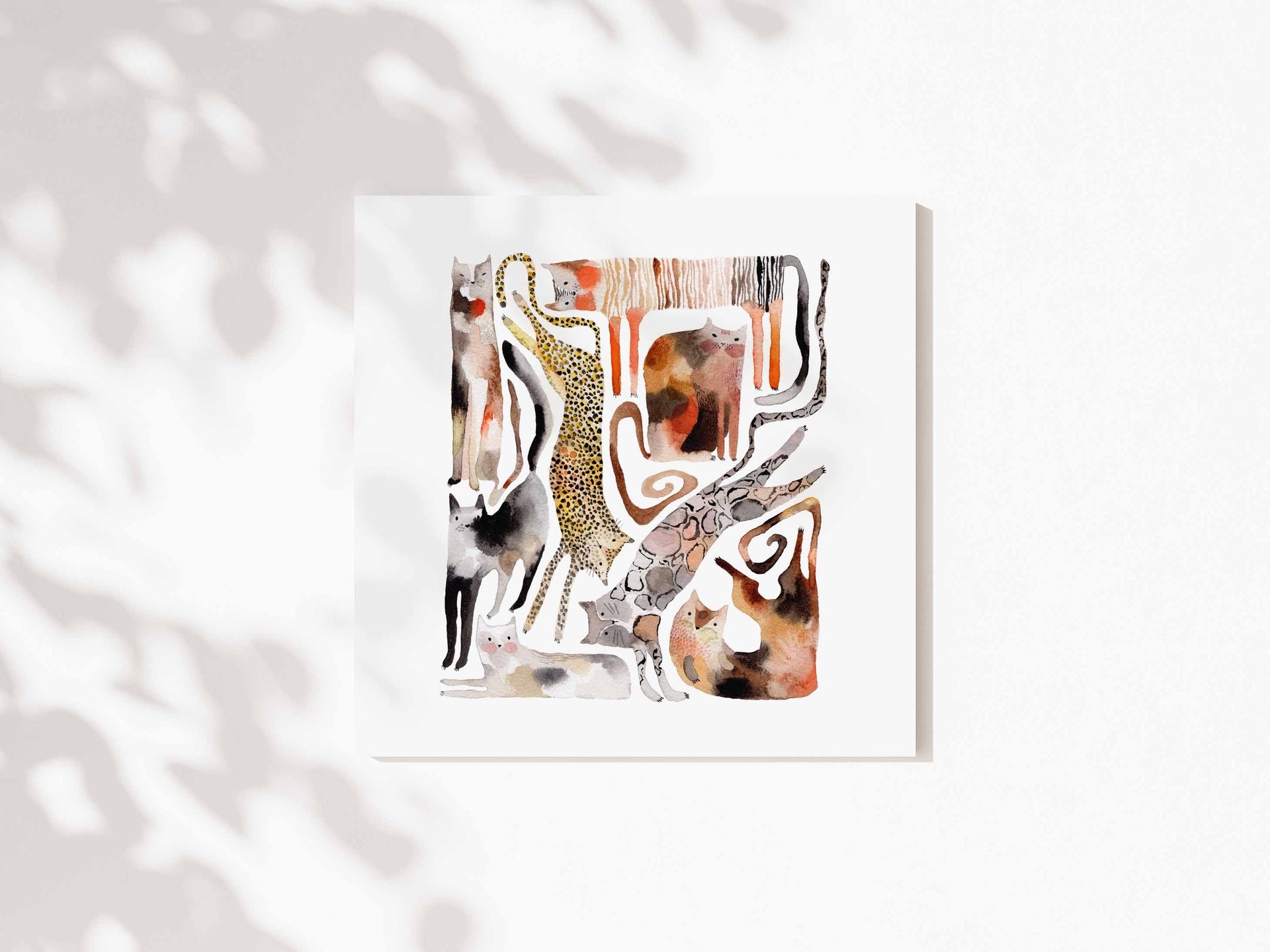 Art Print "Cat Set" 12"x12"