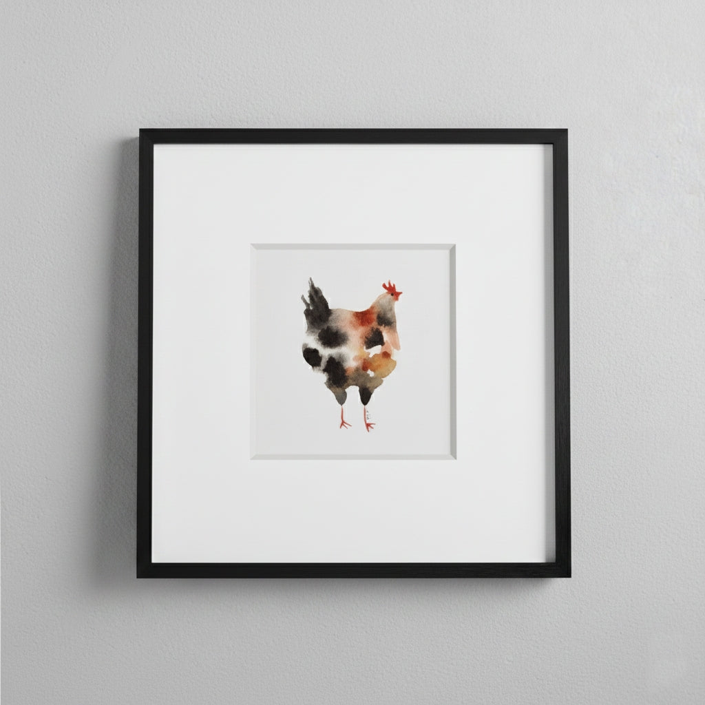 Framed Giclée Art Print "Little Rooster"