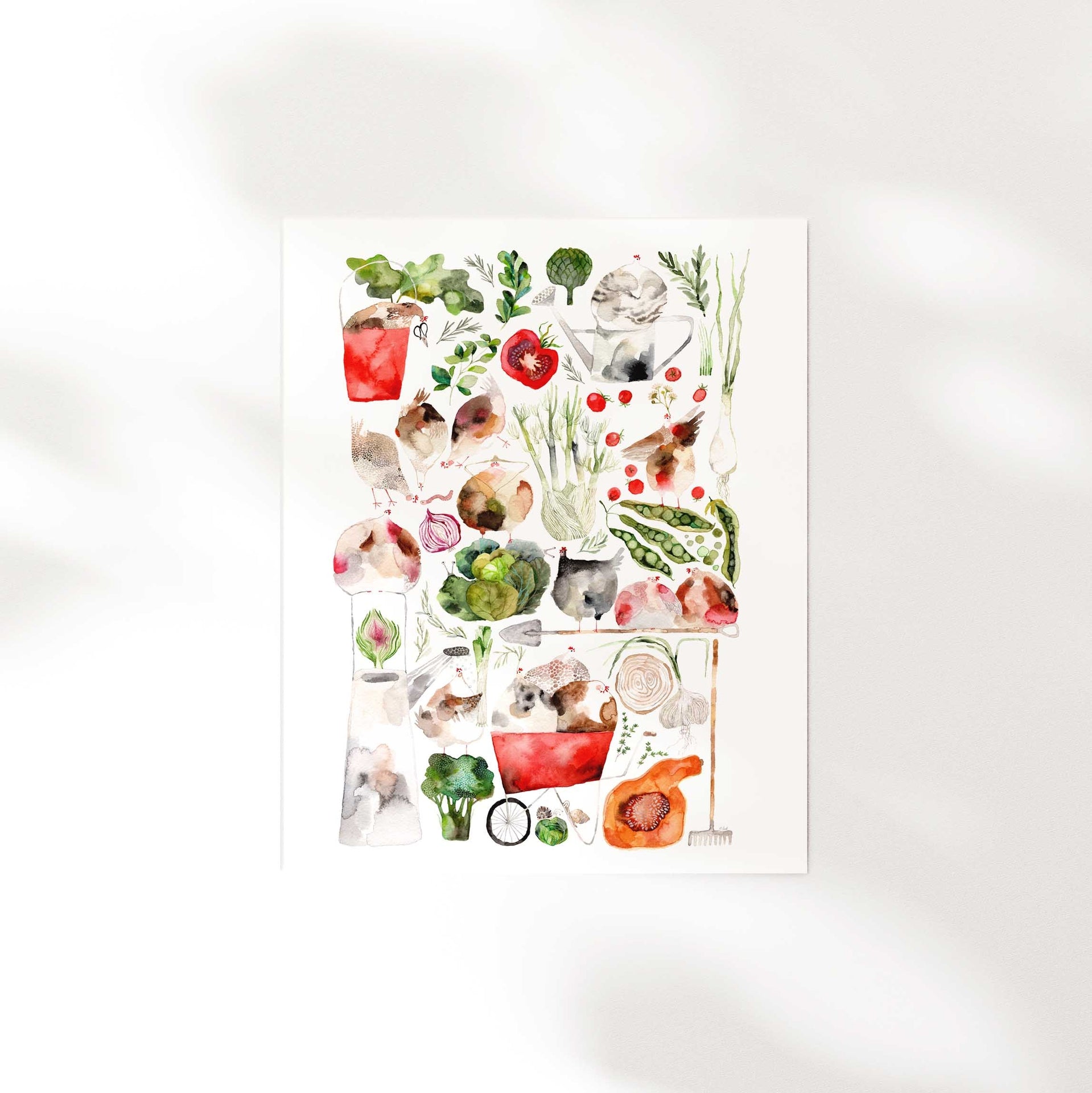 Art Print "Vegetable Garden" 12"x16"
