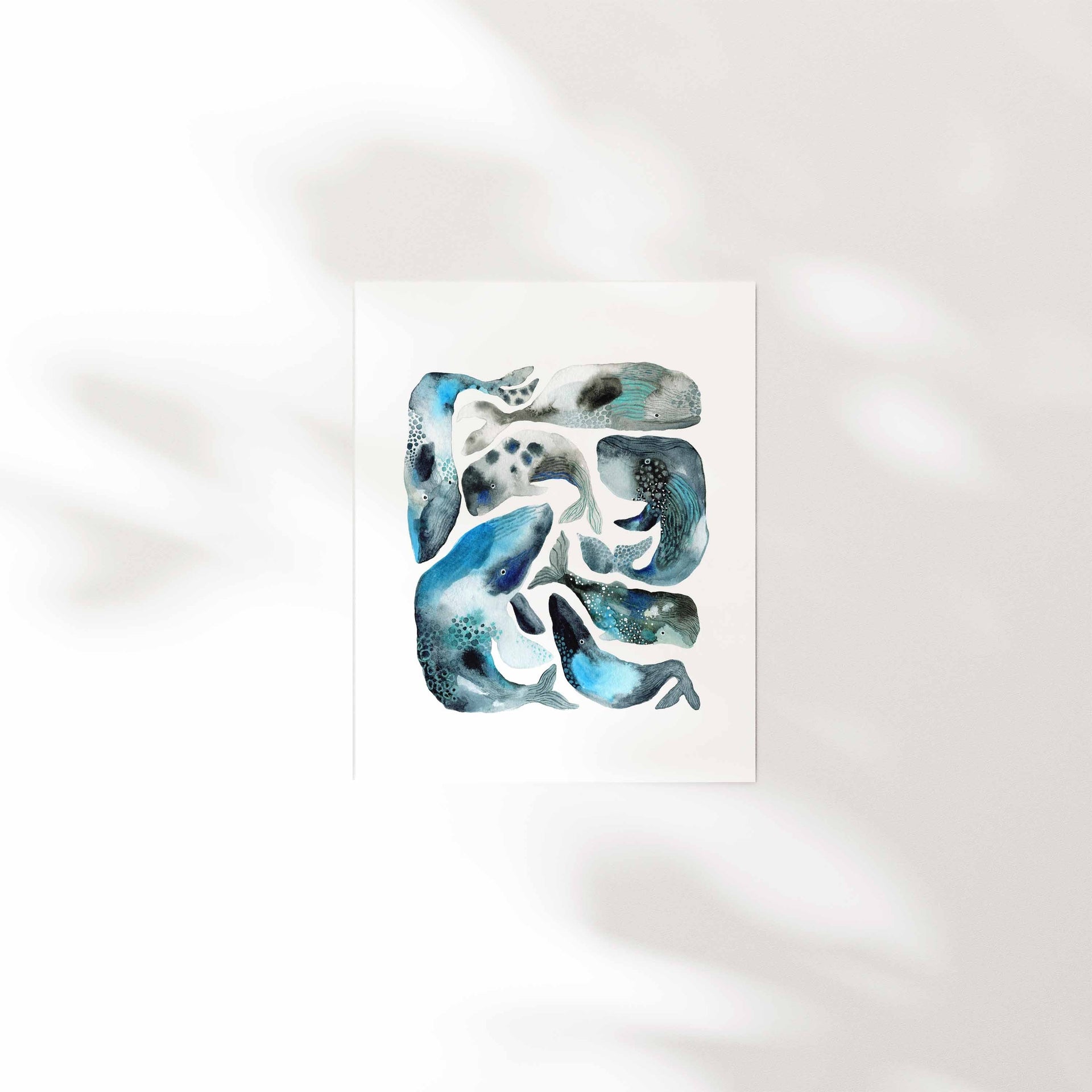 Art Print "Whales" 16"x20"