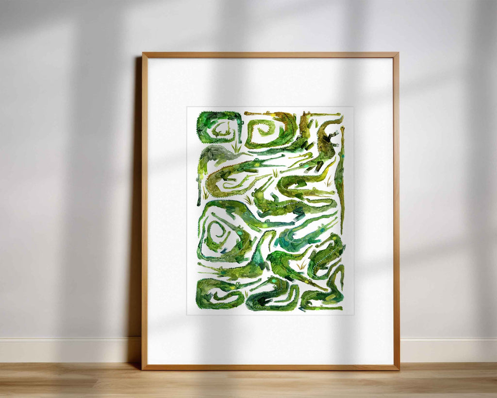 Art Print "Crocodiles" 12"x16"