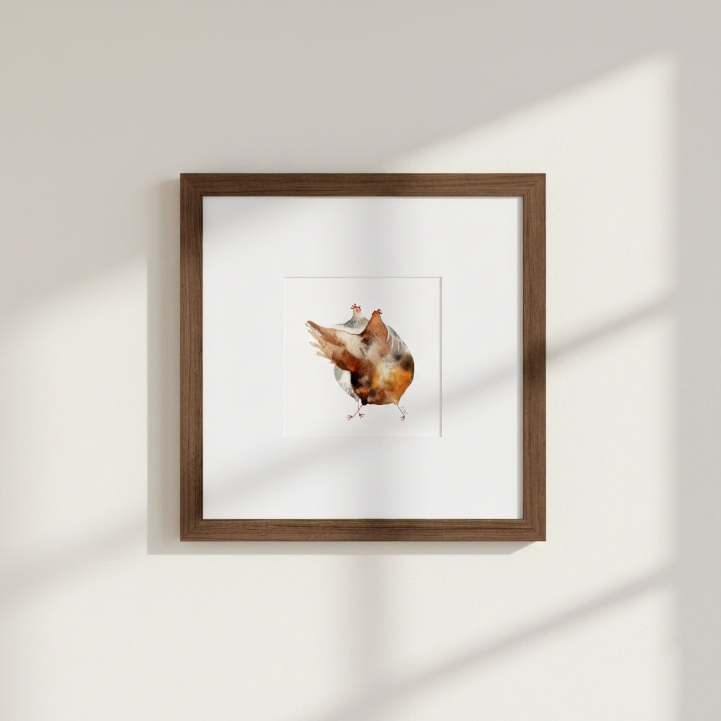 Framed Giclée Art Print "Chicken Tango"
