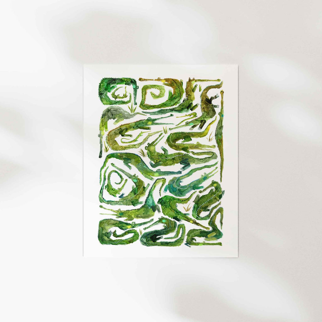 Art Print "Crocodiles" 12"x16"