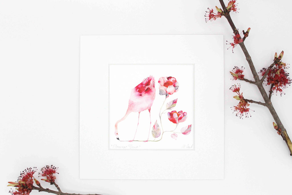 Small Art Print "Flamingo Flower" Open Edition