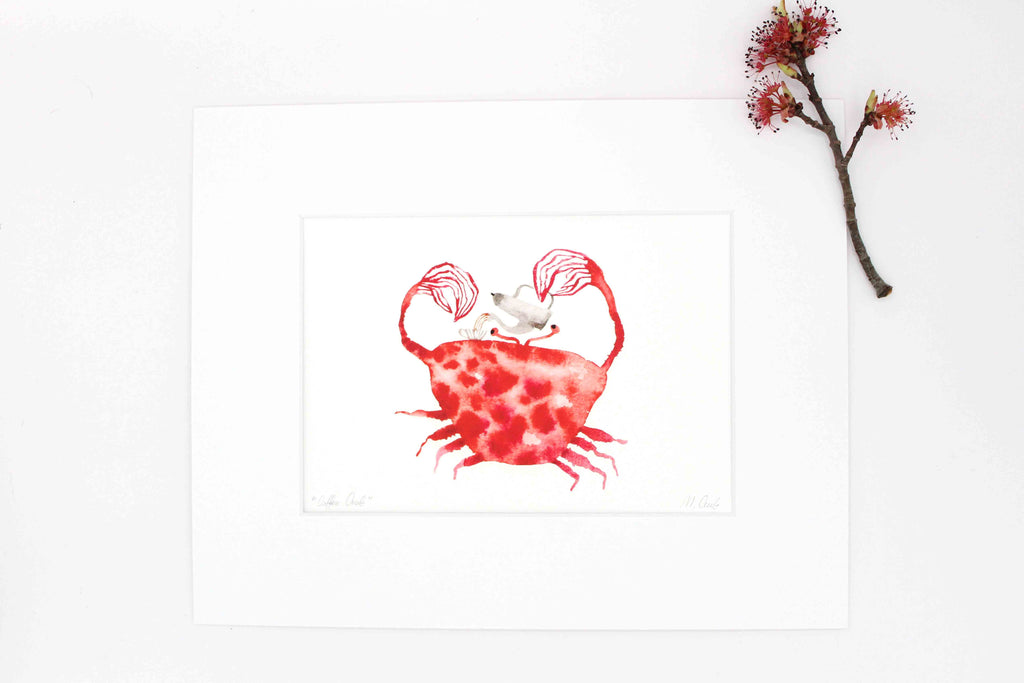 Small Art Print "Coffee Crab" Open Edition