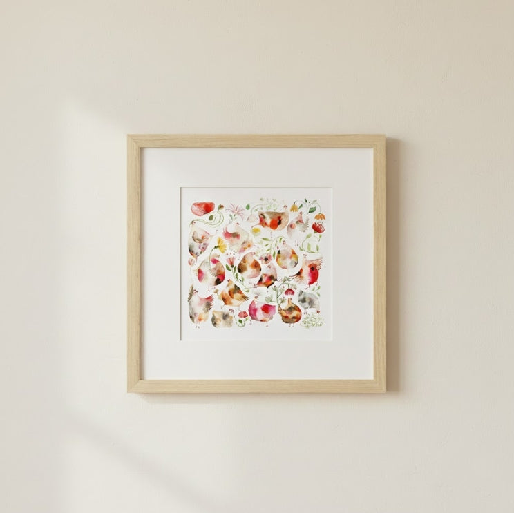 Framed Giclée Art Print "Wildflowers"