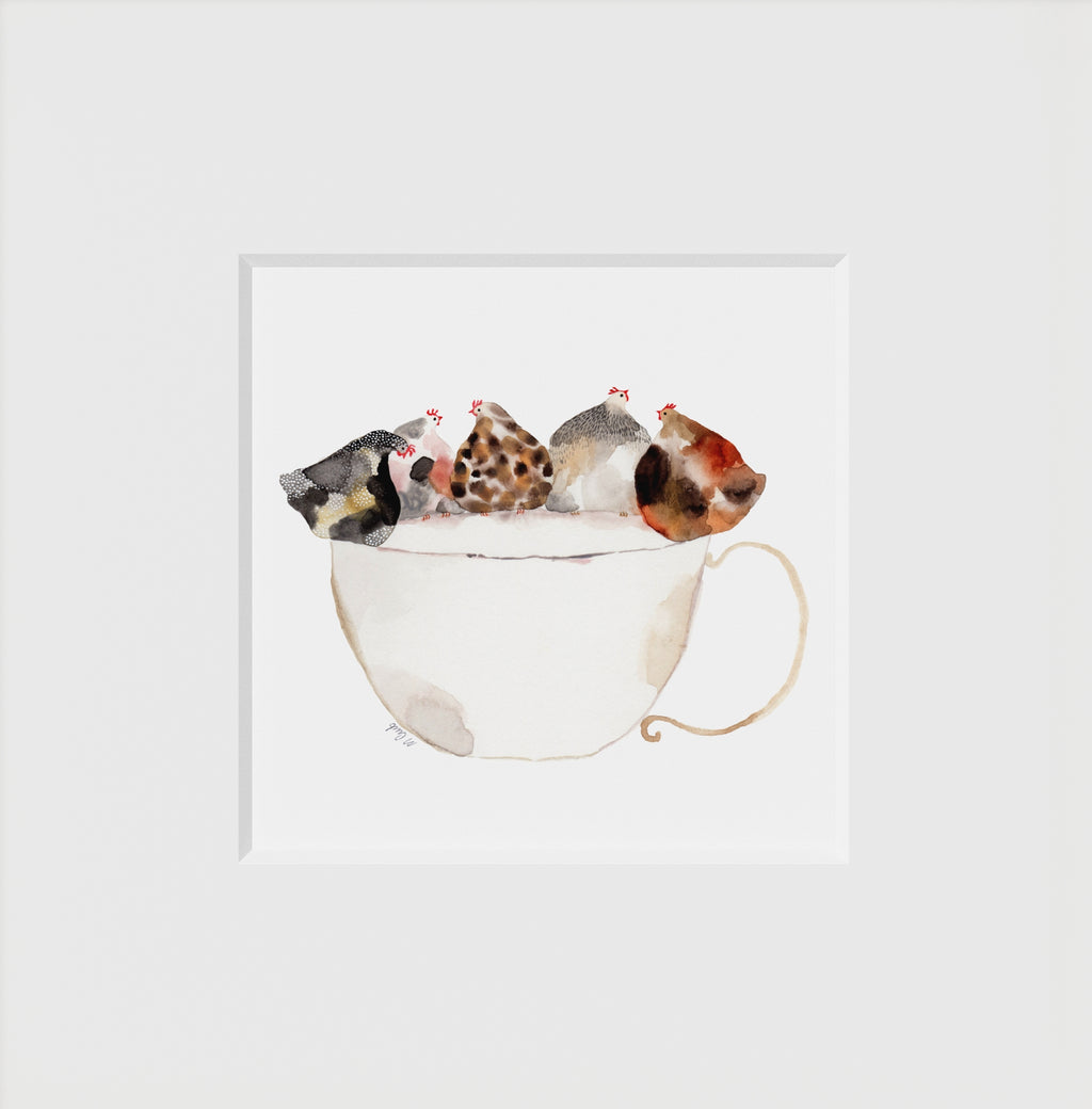 Framed Giclée Art Print "Coffee Break"