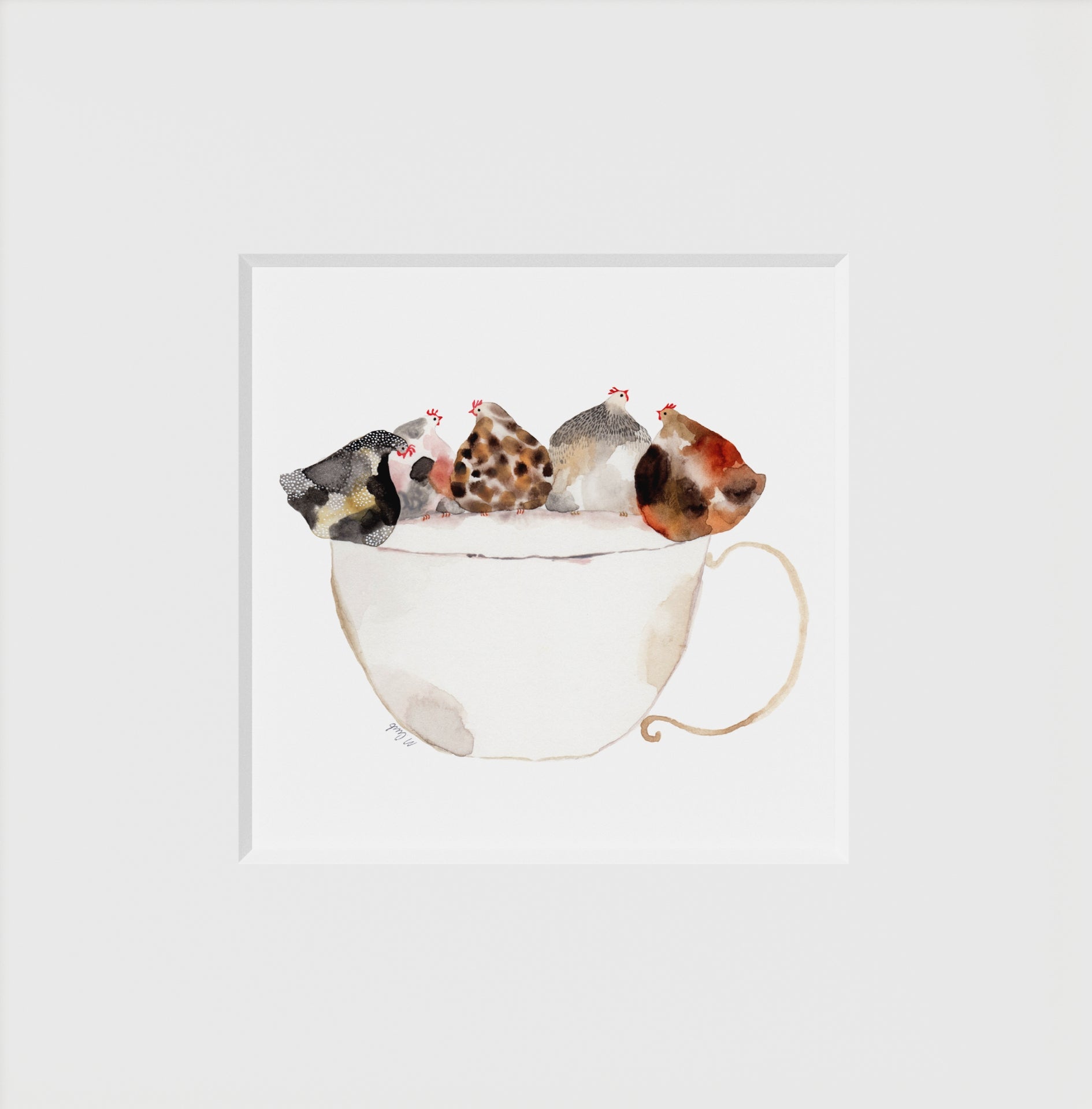 Framed Giclée Art Print "Coffee Break"