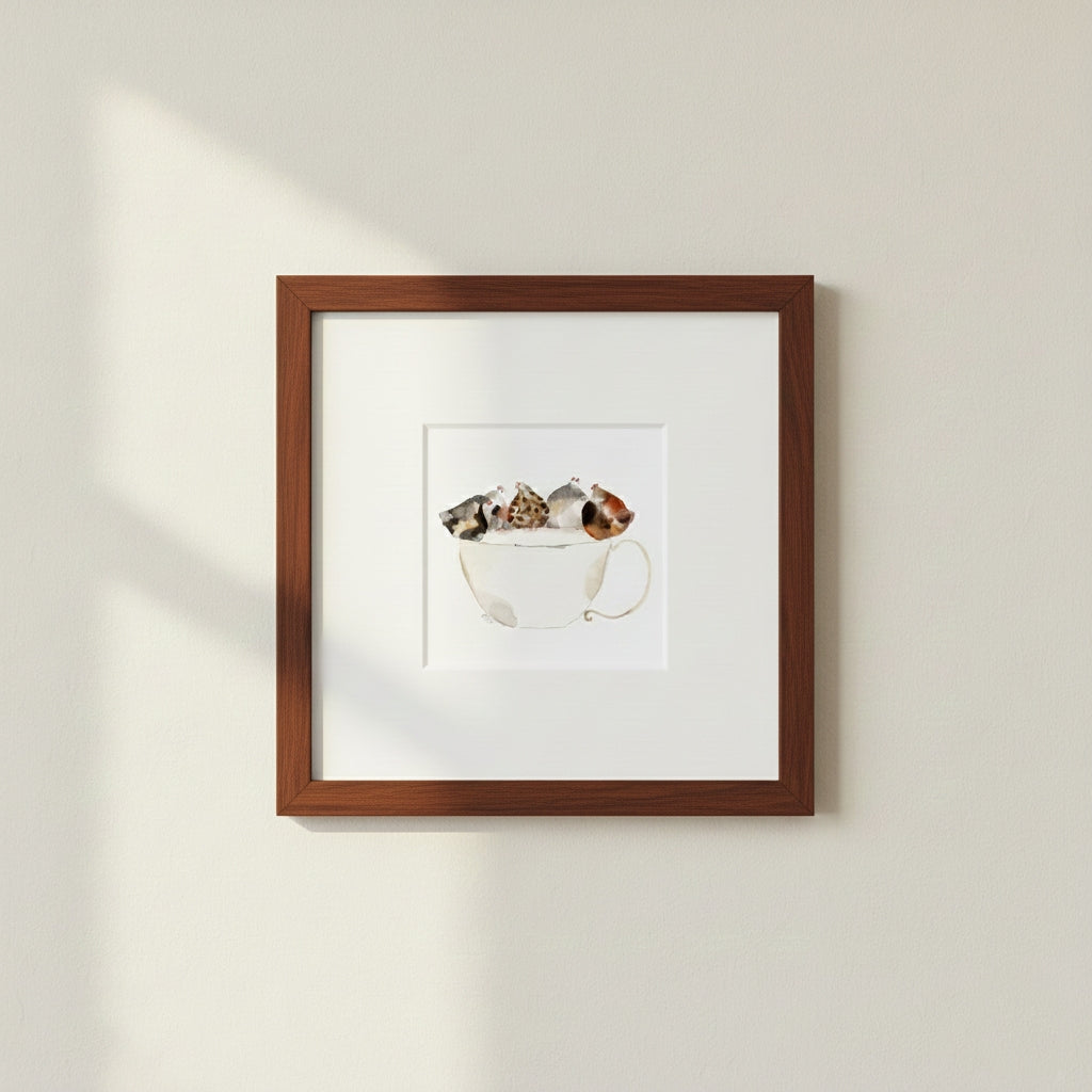 Framed Giclée Art Print "Coffee Break"