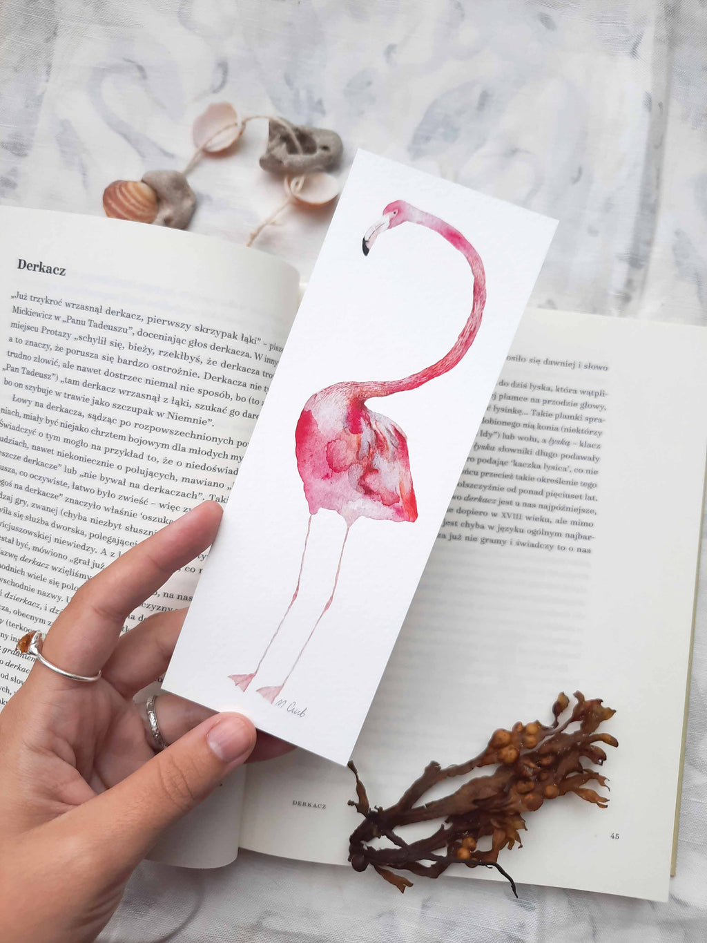 Flamingo bookmark