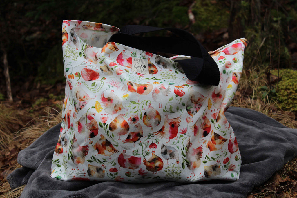 Large Cotton Tote Bag "Wildflowers"